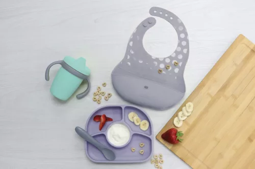 Bblüv Set szilikon etetési szett - Violet