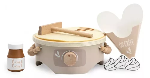 Label-Label Fából készült Palacsintasütő készlet - Bézs