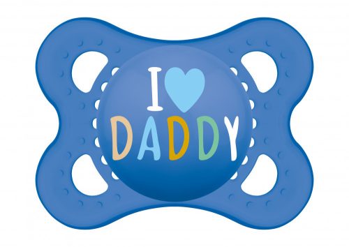 MAM Original latex nyugtató cumi (2-6 hónap) - 2022 - I Love Daddy - Kék