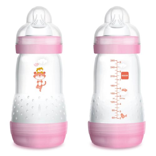 MAM Flow Anti-Colic cumisüveg 260ml - 2h+ - Rózsaszín