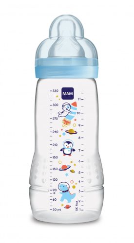 MAM Easy Active cumisüveg 330 ml - 4h+ - Kék - Űrhajós állatkák