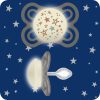 MAM Perfect éjszakai szilikon cumi (2-6 hónap) - Fehér - Arany csillagok