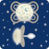 MAM Perfect éjszakai szilikon cumi (2-6 hónap) - Fehér - Kék csillagok