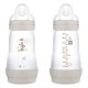 MAM Matt forest Anti-Colic cumisüveg 260ml - 2h+ - Szürke