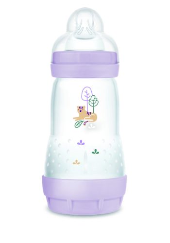 MAM Anti-Colic Matt cumisüveg 260 ml (2024) - 2h+ - Lila - Tigris	