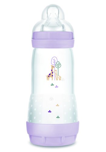 MAM Anti-Colic Matt cumisüveg 320 ml (2024) - 4h+ - Lila - Zsiráf