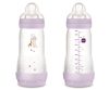 MAM Anti-Colic Matt cumisüveg 320 ml (2024) - 4h+ - Lila - Zsiráf