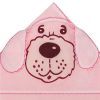 Baba frottír törölköző 80x80 kutya rózsaszín