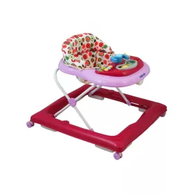   Gyerek bébikomp Baby Mix kormánykerékkel szilikon kerekek sötét rózsaszín