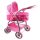 Multifunkciós játék babakocsi Baby Mix Jasmínka világos rózsaszín