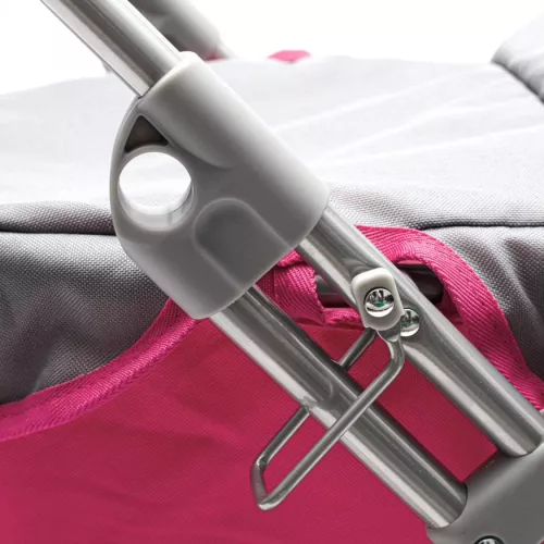 Játék mély babakocsi Baby Mix Viola rózsaszín szürke