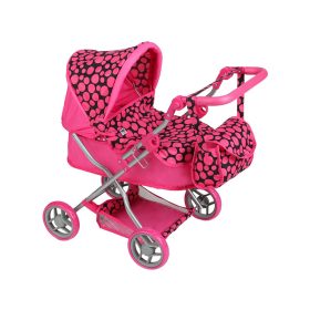 Játék mély babakocsi PlayTo Viola rózsaszín