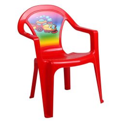 Gyerek kerti bútor- műanyag szék piros