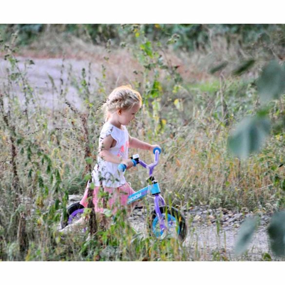 Gyerek futóbicikli Milly Mally Dragon fékkel narancssárga - kék