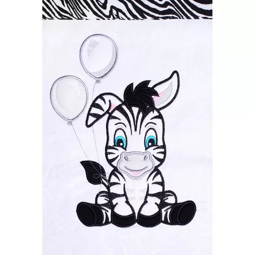 3-részes ágyneműhuzat New Baby Zebra 100/135 fehér fekete