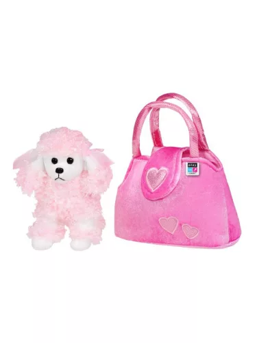 Gyermek plüss játék PlayTo kutyus táskába rózsaszín