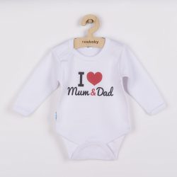 Body nyomott mintával New Baby I Love Mum and Dad