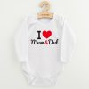 Body nyomott mintával New Baby I Love Mum and Dad