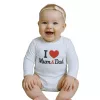Body nyomott mintával New Baby I Love Mum and Dad