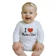 Body nyomott mintával New Baby I Love Mum and Dad