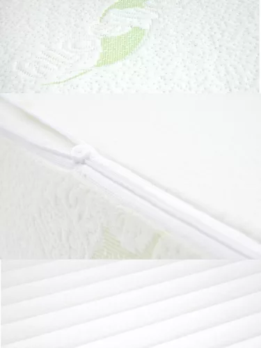 Baba párna - ék alakú Sensillo aloe vera fehér 30x38 cm kocsiba