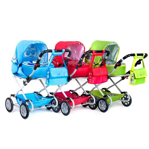 Játék babakocsi  2az1-ben New Baby Mónika piros