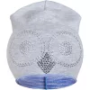 Tavaszi sapka New Baby bagoly szürke - lila