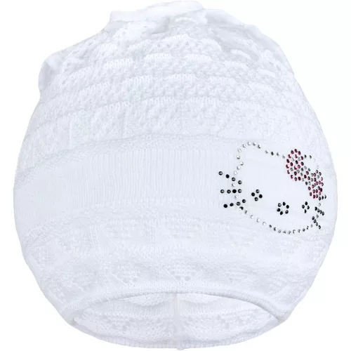 Kötött sapka New Baby cica fehér