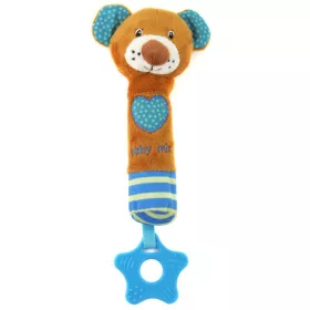 Sípolós plüss játék rágókával Baby Mix maci kék