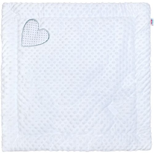 Luxus pólya Minky-ből New Baby fehér 73x73 cm