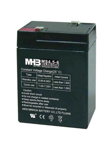 Pb akkumulátor MHB VRLA AGM 6V4,5Ah (MS 4-6)