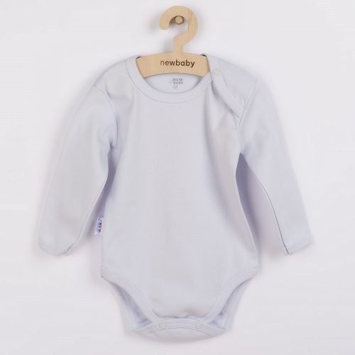 Baba hosszú ujjú body New Baby Pastel szürke