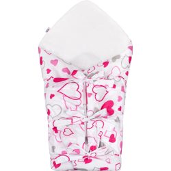   Klasszikus megkötős pólya New Baby rózsaszín szívecskék