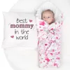 Klasszikus megkötős pólya New Baby kék szívecskék