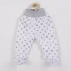 Baba lábfejes nadrág New Baby Classic II szürke csillagokkal