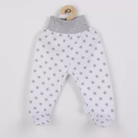   Baba lábfejes nadrág New Baby Classic II szürke csillagokkal