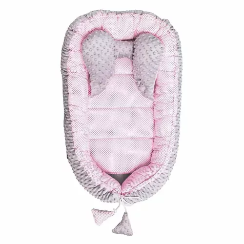 Babafészek kisbabák számára Minky Sweet Baby Belisima rózsaszín