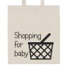 Pamut bevásárló táska természetes, nyomtatással New Baby