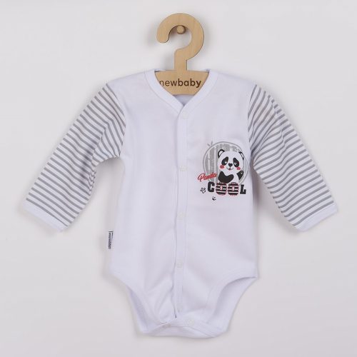 Baba teljes hosszában patentos hosszú ujjú body New Baby Panda