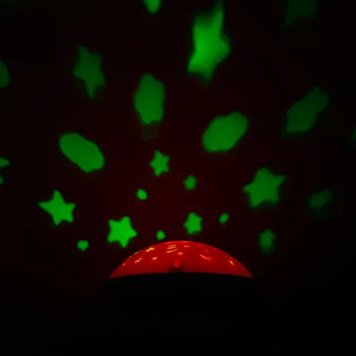 Körhinta a kiságy fölé világító vetítővel  Baby Mix piros