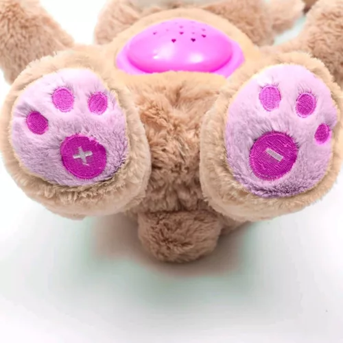 Plüss szundibarát nyuszi projektorral Baby Mix rózsaszín