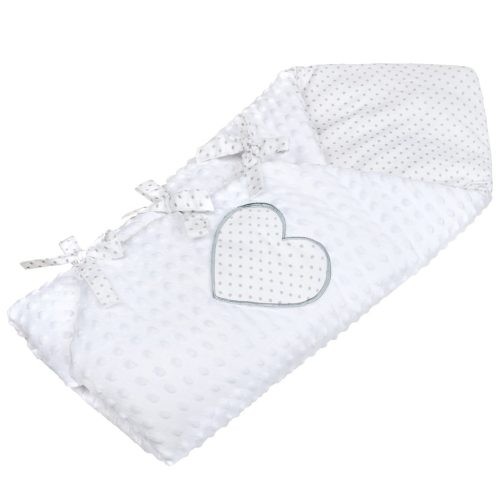 Luxus megkötős pólya Minka New Baby fehér 75x75 cm