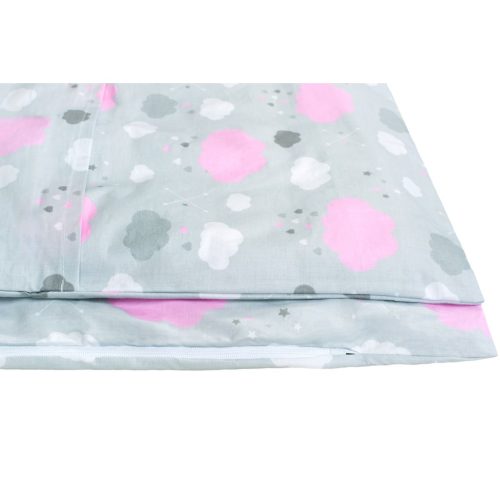 3-részes ágyneműhuzat New Baby 90/120 cm felhőcske rózsaszín