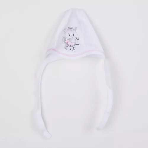 4 részes szett New Baby cica fehér-rózsaszín