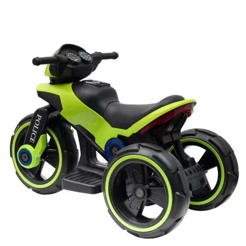 Gyermek elektromos motor Baby Mix POLICE zöld