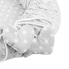 Luxus babafészek párnával és paplannal New Baby Minkyből Szívecske szürke