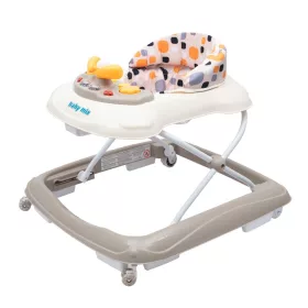  Gyerek bébikomp Baby Mix kormánykerékkel szilikon kerekek beige