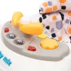 Gyerek bébikomp Baby Mix kormánykerékkel szilikon kerekek beige