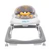 Gyerek bébikomp Baby Mix kormánykerékkel szilikon kerekek szürke