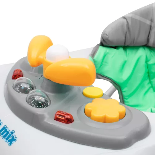 Gyerek bébikomp hintával szilikon kerekek Baby Mix mint